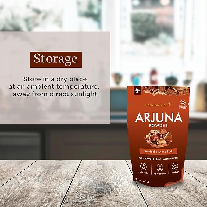 7.05 Ounce Arjuna Powder, Terminalia Arjuna Bark Supplement, No Preservatives, Vegan and GMP Certified- 3.52 Ounce (100g Pack of 2)