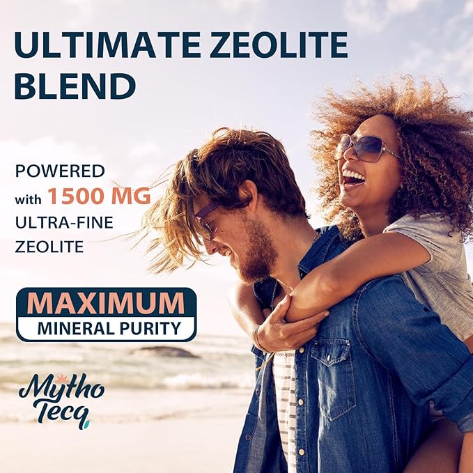 2300 MG Zeolite Detox Capsules - Activated Charcoal & Bentonite Clay, Highly Absorbable Full Body, Liver & Gut Cleanse, Zeolite Clinoptilolite（180 Capsules）