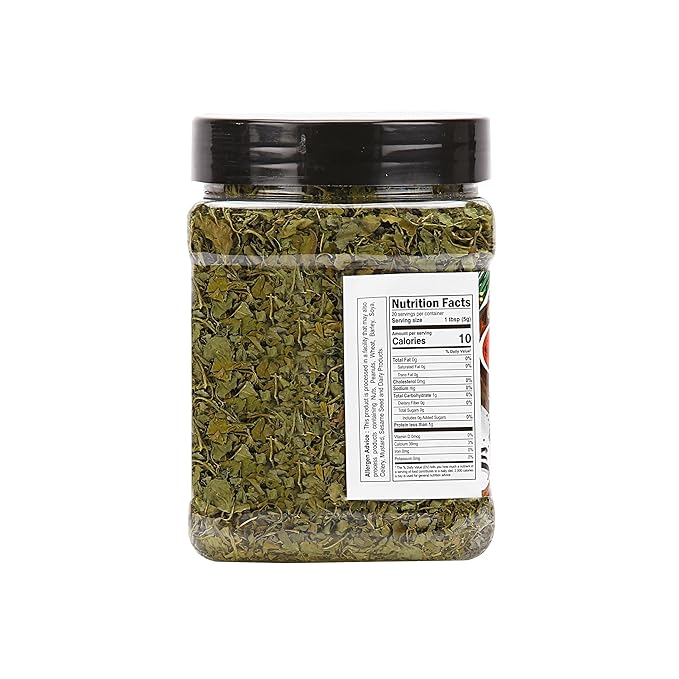 Zayd Organic Kasuri Methi, Organic Kasoori Methi, Organic Dried Fenugreek Leaves, USDA Organic, Indian Origin, 100g (3.5oz)