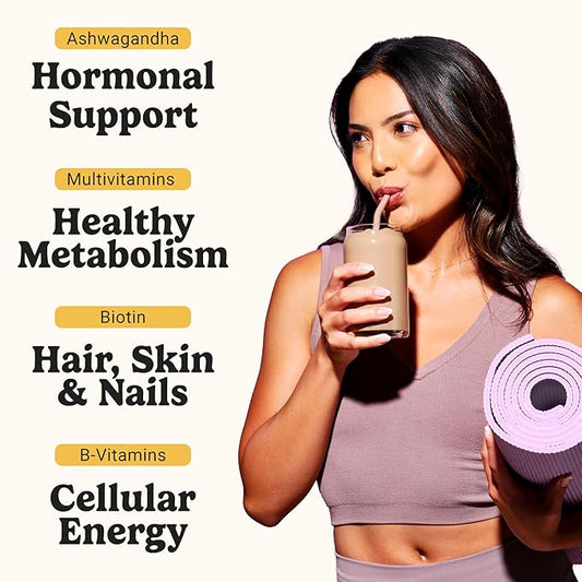 VitaHustle ONE Meal Replacement Shake - Plant Based Protein Powder by Kevin Hart - Vegan, Meal Replacement Powder with Superfoods, Vitamins, Adaptogens & Probiotics - Chocolate Flavor, 30 Servings