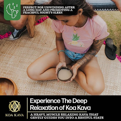 Vanuatu Koa Kava Kava Powder - Premium Noble Waka Kava Tea made from Lateral Roots in Vanuatu for Authentic Relaxation. 1 Pound Bag