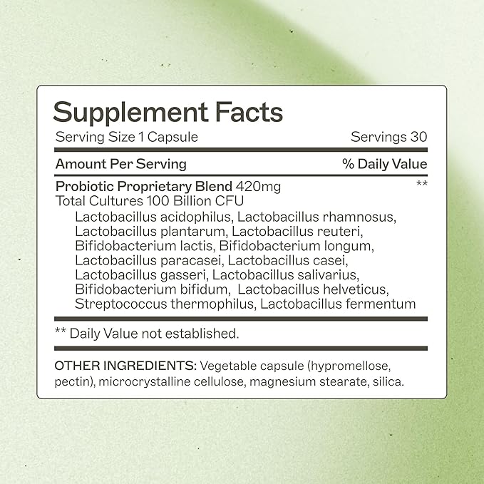 Amy Myers MD Probiotic Capsules 100 Billion - Maximum Strength Daily Probiotic - Gastrointestinal Health Supplement - Digestion & Immune Support