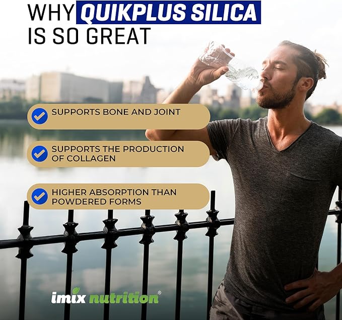 QuikPlus Liquid Mineral Supplement for Adults – Vegan, Gluten-Free, All Natural, Highly Bioavailable – 2 oz Bottle (Silica)