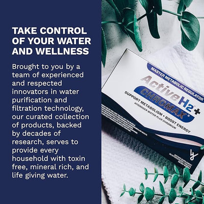 Active H2+ Chromax – Hydrogen Water Tablets with Chromium – Supports Metabolism and Energy – Molecular Hydrogen and Chromium Supplement – 30 Tablets