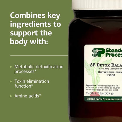 Standard Process SP Detox Balance, 10-Day Program Kit - Detox Cleanse with Pea Protein, Iron, Magnesium & Choline - Vegan, Non-Dairy & Gluten-Free - 1 Kit