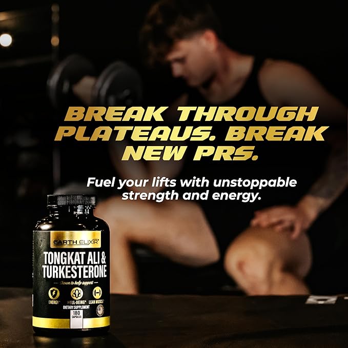 Turkesterone Tongkat Ali for Men and Women – 2-in-1 Natural Testosterone Support for Energy & Fitness - High Potency Turkesterone Supplement for Men with Tongkat Ali –– Pure Non-GMO Formula