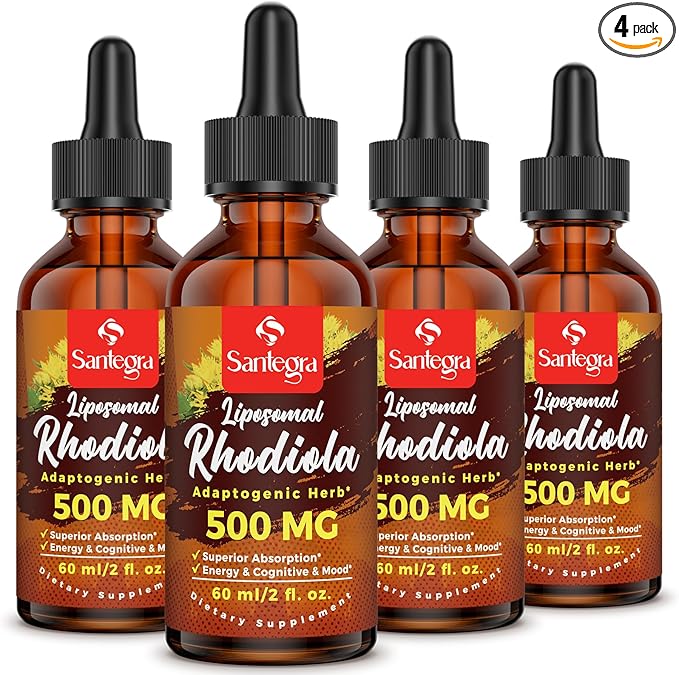 57,000 MG Liposomal Active Rhodiola Rosea Supplement, Rhodiola Root Extract, Liquid for High Absorption, Rhodiola Rosea Root Extract Tincture for Energy, Stress, Mood, Vegan, 240 ml