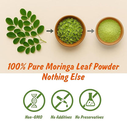 Spice Profile USDA Organic Moringa Powder, Lab Tested for Heavy Metals, Resealable 4 oz Pouch, Moringa Patta Powder, Polvo de Hoja de Moringa