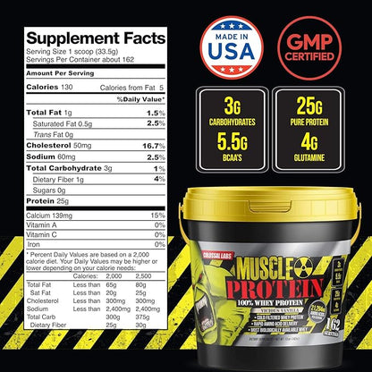 Whey Protein Blend [12 Pounds/Pack of 1]–Vicious Vanilla, Cold Filtered, 25g Pure Protein, 6.6g BCAAs/Serving(Packaging May Vary)
