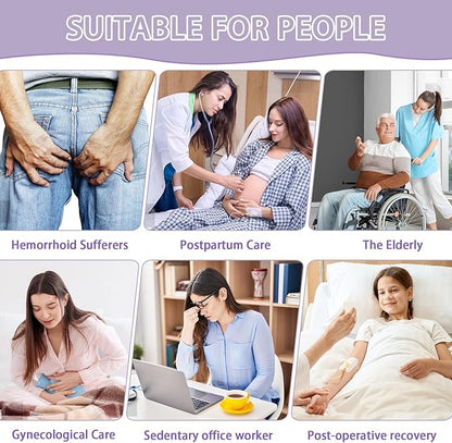 Sitz Bath, Sitz Bath for Postpartum Care, Sitz Bath for Hemorrhoids, Sitz Bath for Toilet Seat, Sits Bath Tub for Women Men Adults, Sitz Bath Soak Salts Basin, Hip Bath Bowl, Collapsible, Purple