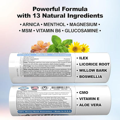 AcuPlus - Pain Relief Roll On - Topical Anti Inflammatory to Soothe Muscles & Joints - Arthritis Pain Reliever, Bursitis, Tendonitis Cream - TSA Compliant, Convenient Roll On - 3 fl. oz. (Pack of 1)