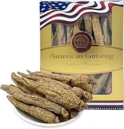 4OZ=113gm/box Hand-Selected American Wisconsin Farmed Ginseng Root | Long Large Branch 美国长枝西洋参 花旗参 礼盒装 |Cultivated American Wisconsin Ginseng WI 110#L Box (4OZ=113g/Box)