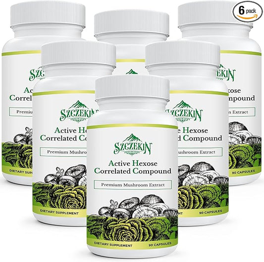 Active Hexose Correlated Compound 1500 mg Supplement, Natural 8 Mushroom Extract Supplement, Immune System, Liver Function, Natural Killer and T Cells Activity, 540 Veggie Capsules