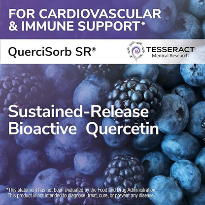 Tesseract Medical Research QuerciSorb SR Immune Support Supplement, Sustained Release Quercetin, Supports Immune Function and Overall Health, Hypoallergenic. 400 mg, 90 Capsules