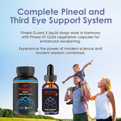 Pineal Gland Supplement - Brain Support, Focus, and Memory Vitamins for The Brain, Decalcify, Activate, and Protect Your Pineal Gland - Third Eye Awakening - Pineal Guard X - Pack of 2