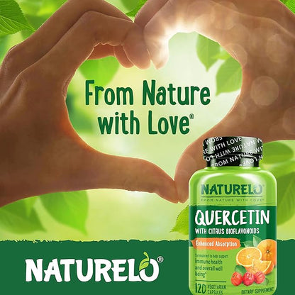 NATURELO Quercetin Citrus Bioflavonoid Complex with Enhanced Absorption - 120 Vegetarian Capsules (Pack of 2)