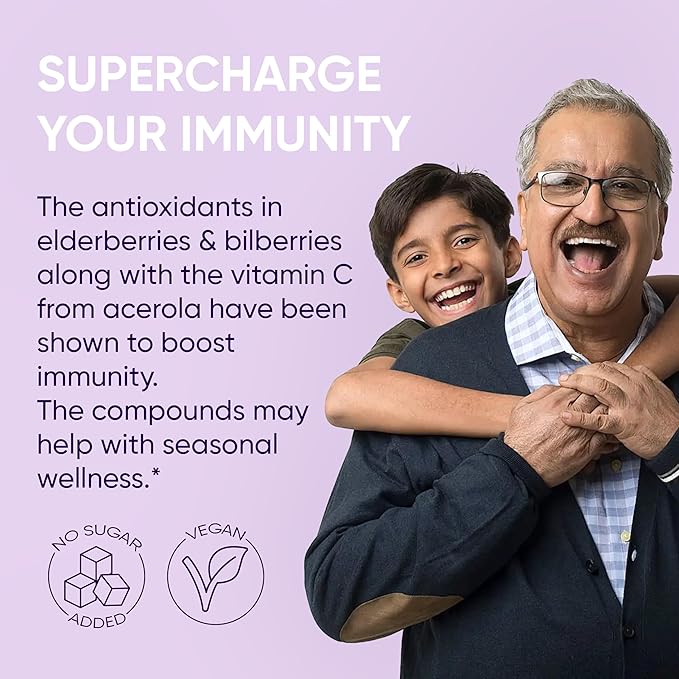 Sambucus Elderberry Immune Support Supplement with Bilberry & Acerola Syrup USDA Organic 3 . 4oz Bottle of Liquid Wild Bilberry Extract for Eyes Alcohol-Free High Bioavailability Anthocyanin Vitamin C