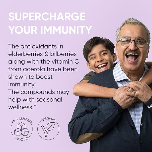 Sambucus Elderberry Immune Support Supplement with Bilberry & Acerola Syrup USDA Organic 3 . 4oz Bottle of Liquid Wild Bilberry Extract for Eyes Alcohol-Free High Bioavailability Anthocyanin Vitamin C