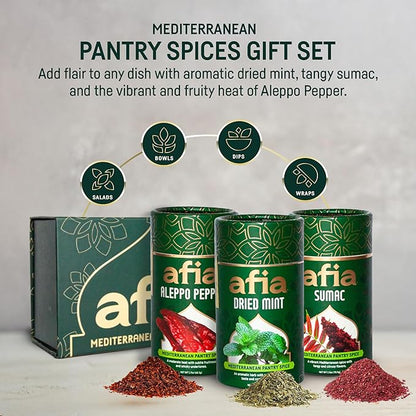 Afia - Aleppo Pepper Flakes | Aleppo Mediterranean Pantry Spice for Middle Eastern Dishes, Meals and Cuisine | Premium Middle Eastern Spices, 1.7oz