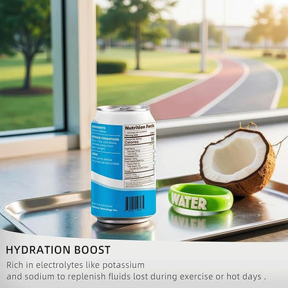 VIIBI Coconut Water, NO added Sugar, The Original Flavor - Made with Fresh Coconut Water, Natural Electrolytes for Hydration, Hydration with Electrolytes, 11 Fl Oz (Pack of 24 Cans)
