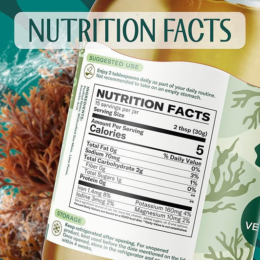 TrueSeaMoss Sea Moss Gel – Made in USA – Wildcrafted Seamoss, Dried Seaweed & Sea Vegetables – Original, Pack of 3 (Labels may Vary)