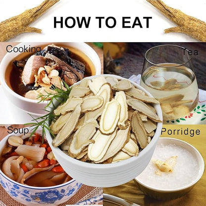 1LB American Ginseng Slices from Wisconsin,American Wisconsin Ginseng Slices Root for Tea, Energy for Men Women Mental Health Boosts Immunity, 花旗參/西洋參, Long Strip 4OZ/ 4Boxes,