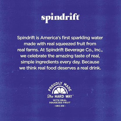 Spindrift Sparkling Water, 4 Flavor Variety Pack, Made with Real Squeezed Fruit, 12 Fl Oz (Pack of 20)