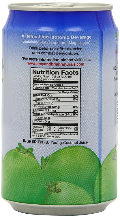 Amy & Brian Coconut Water Original, 10 Fl Oz (Pack of 24)