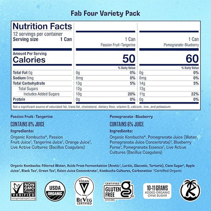 Variety Pack of Four Fab Flavors in Cans by Health-Ade