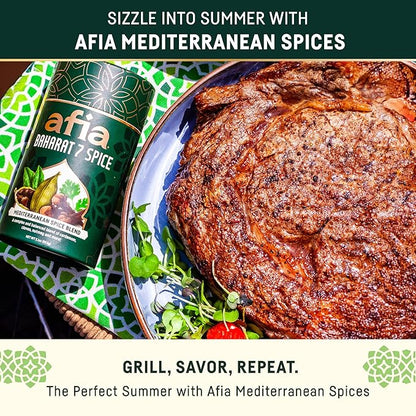 Afia - Baharat Spice Blend | Baharat 7 Spice Mix for Kofta, Kebab, Grilled Meat Seasoning | Premium Seasoning with Top Notes of Cinnamon and Clove (1pk, 2.1oz)