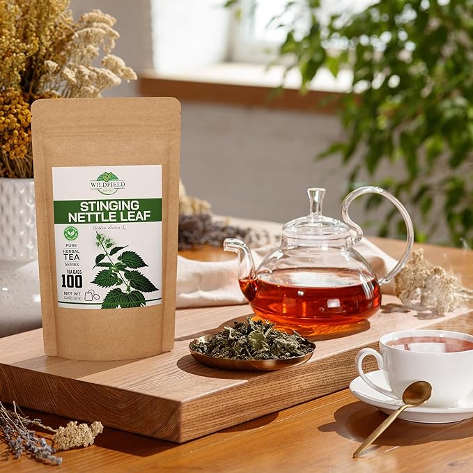 100 Bags Nettle Leaf Tea Ortiga Dried Nettle Herb Planta Bulk (Urtica Dioica) - 100 Count 1.5g Tea Bags Herb Hojas De Ortiga