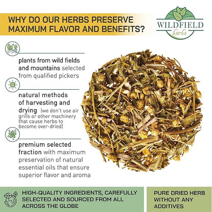 1.8 oz. Pishma Tea Tansy Flowers Herbal Tea (Tanacetum Vulgare L.) - 50g Dried Cut Tansy Flowers Herb