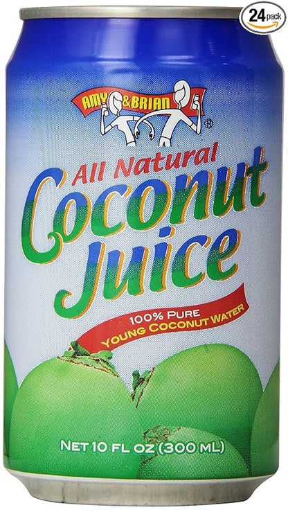 Amy & Brian Coconut Water Original, 10 Fl Oz (Pack of 24)