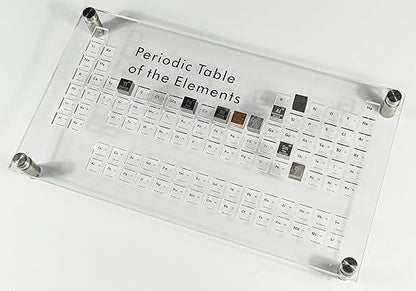 Acrylic Periodic Table Science Education Collection Bracket for Element Cubes + 9pcs 0.39" 10mm Engraved Density Up to 99.99% Pure Metal - Aluminium Bismuth Carbon Copper Iron Nickel Zinc Titanium Tin