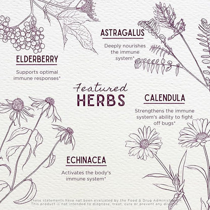 WishGarden Herbs Daily Immune for Kids - Daily Immune Support Formula for Children, Herbal Immune Defense & Immune System Booster with Black Elderberry & Echinacea, Kids Immune Support Supplement, 2oz