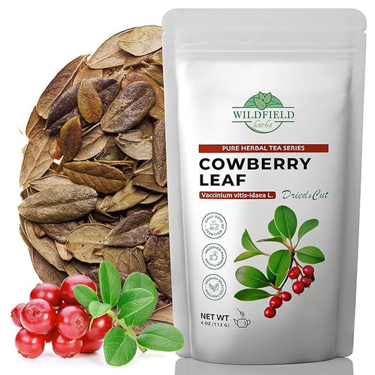 4 oz. Dried Cowberry Lingonberry Leaves Herbal Tea (Folium Vitis Idaea L.) - 113g Cowberry Leaf Herb Tea Hojas De Arándano Rojo (Arándano)