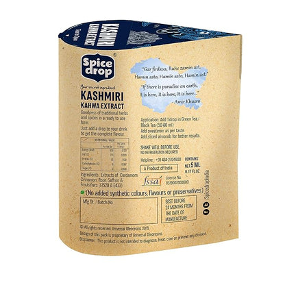 SPICE DROP Herb Brews Kashmiri Kahwa Extract for Green Tea, 5ml (180 drops)