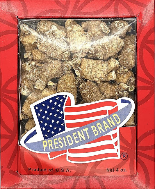 American Ginseng SKU 0138PB-S4 |/Wisconsin Ginseng Root |Culticate Ginseng Root|总统牌美国花旗参|總統牌美國花旗參|Nhân Sâm Mỹ|미국인삼|Small Pearl|4oz Box, 小圆泡 Greenlike (Small)